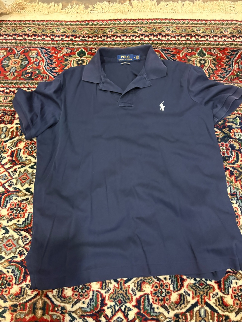 Polo by Ralph Lauren Navy Short-Sleeve Polo with White Pony